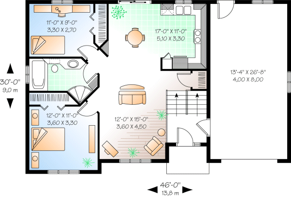 Main Floor Plan for House Plan #147442