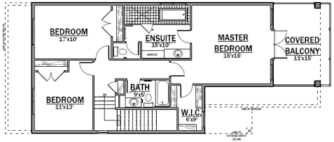 Second Floor Plan for House Plan #550191