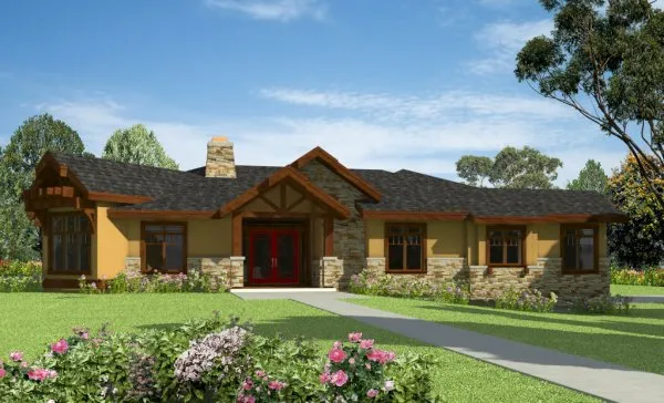 Full Rendering for House Plan #573163