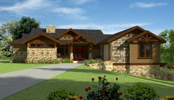 Full Rendering for House Plan #579734