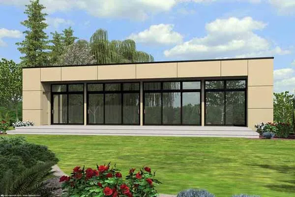 Rear Elevation for House Plan #320612