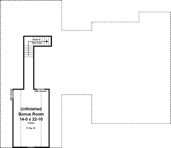 Attic Plan for House Plan #210491