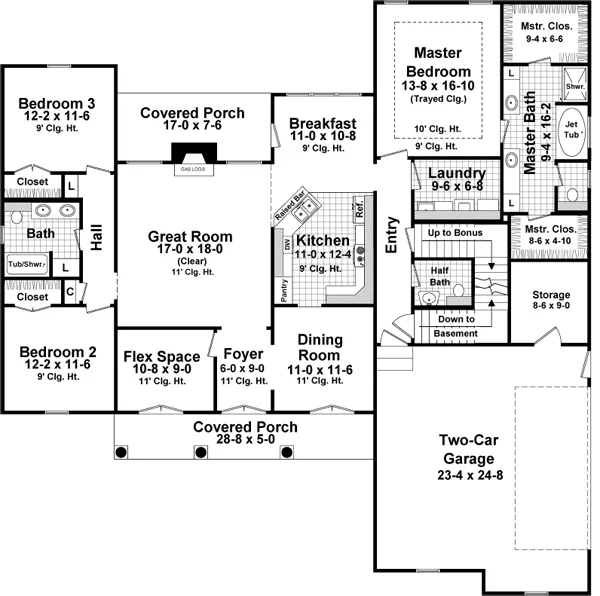 Main Floor Plan for House Plan #217112