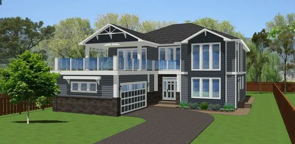 Full Rendering for House Plan #195296