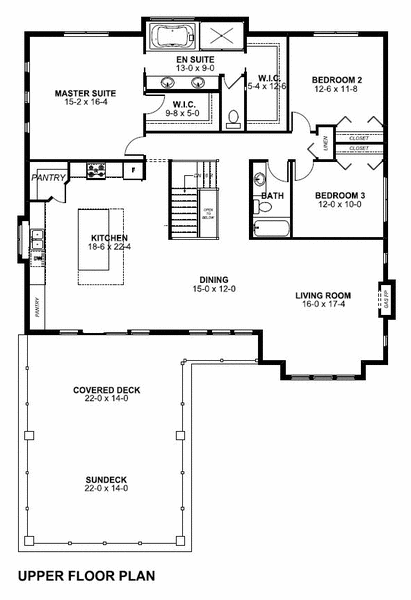 Second Floor Plan for House Plan #195296