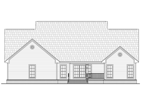 Rear Elevation for House Plan #216342