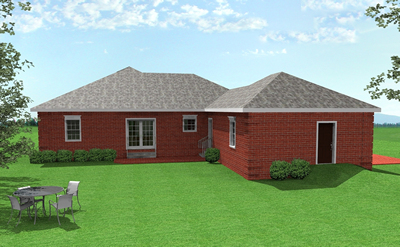 Rear Elevation for House Plan #431751