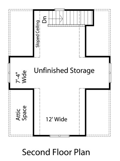 Attic Plan for House Plan #418122