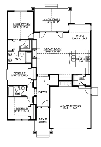Main Floor Plan for House Plan #338841