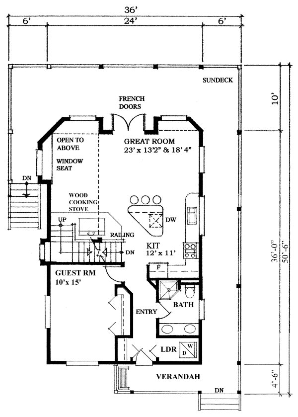 Main Floor Plan for House Plan #268351