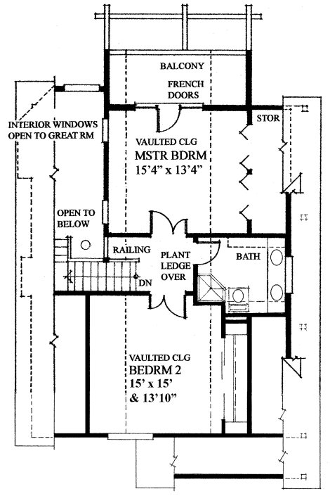 Second Floor Plan for House Plan #268351