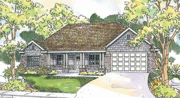 Full Rendering for House Plan #341153