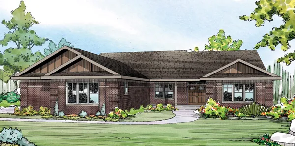 Full Rendering for House Plan #342851