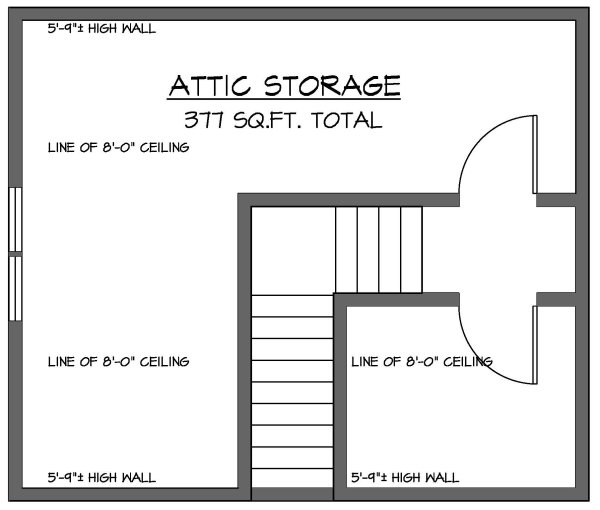 Attic Plan for House Plan #342851