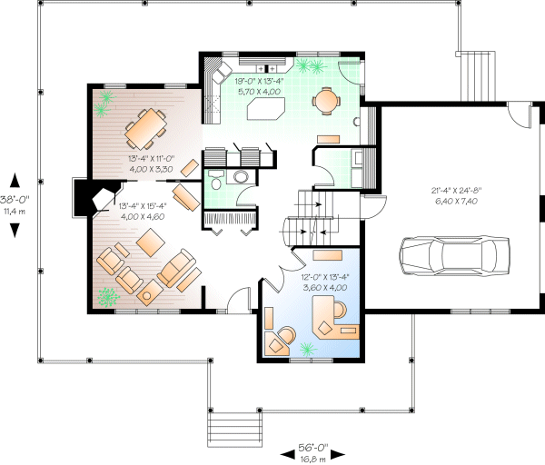 Main Floor Plan for House Plan #142183