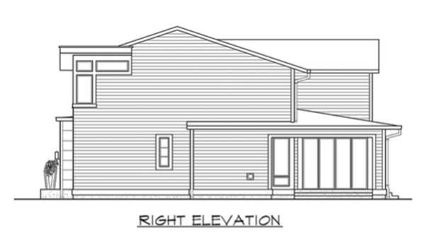 Right Elevation for House Plan #335662