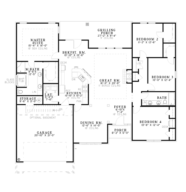 Main Floor Plan for House Plan #318870