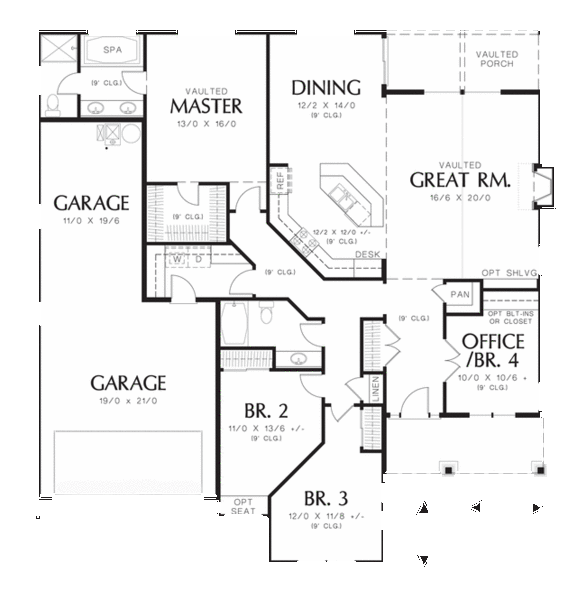 Main Floor Plan for House Plan #321323