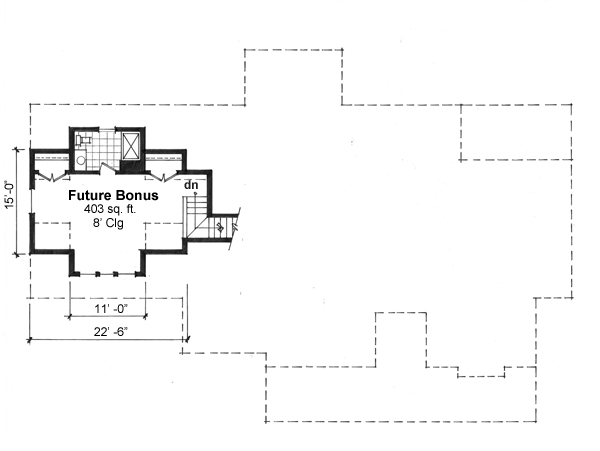 Second Floor Plan for House Plan #280291