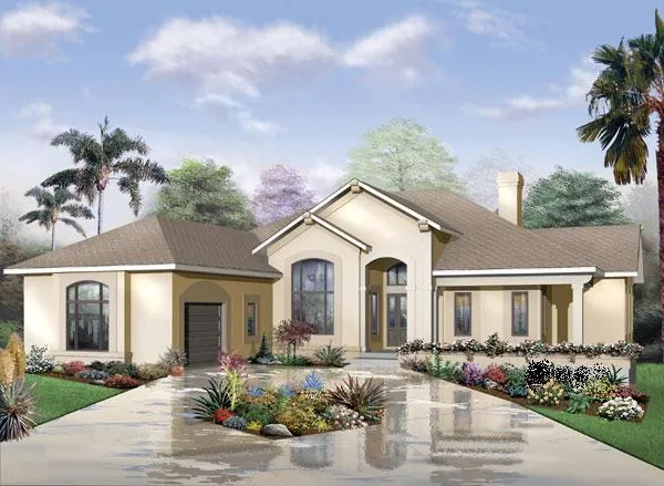 Full Rendering for House Plan #142123