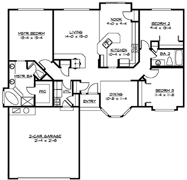 Main Floor Plan for House Plan #330661