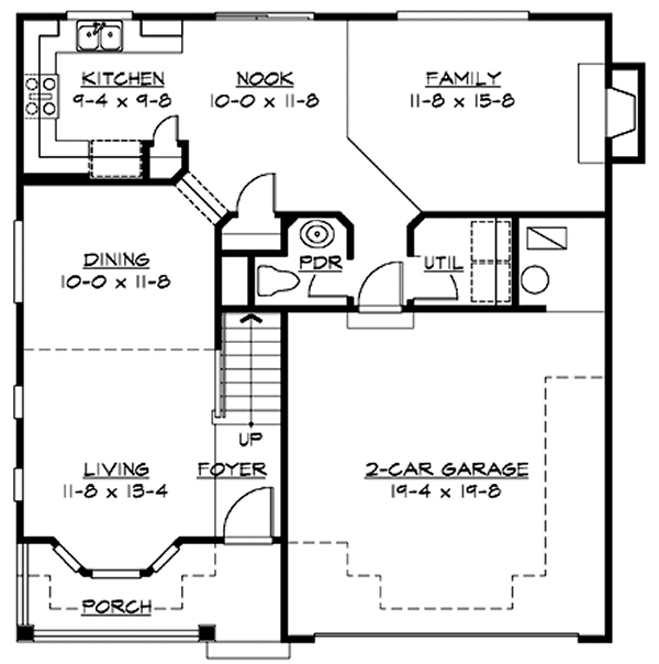 Main Floor Plan for House Plan #334871