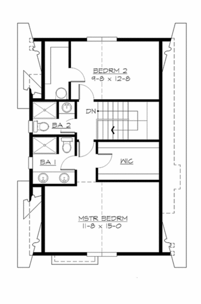 Second Floor Plan for House Plan #334341