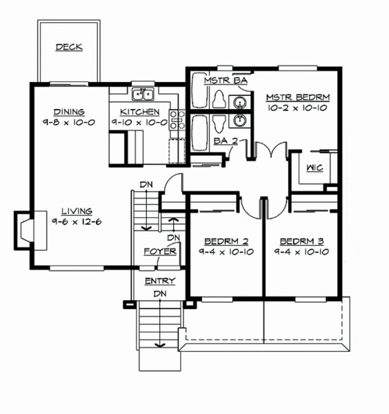 Second Floor Plan for House Plan #335171