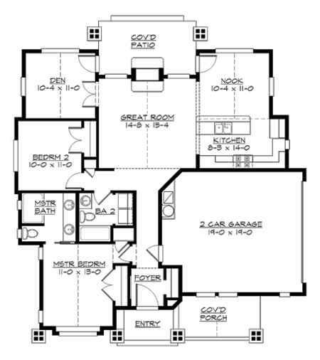 Main Floor Plan for House Plan #339421