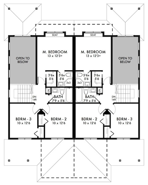 Second Floor Plan for House Plan #591009