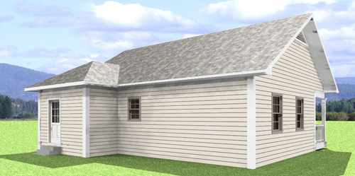 Rear Elevation for House Plan #430468