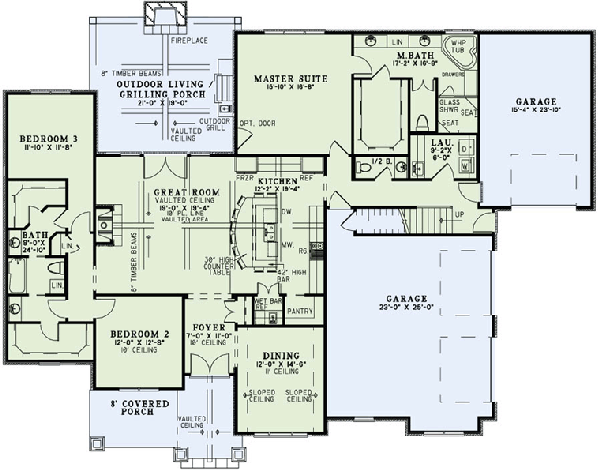 Main Floor Plan for House Plan #312241