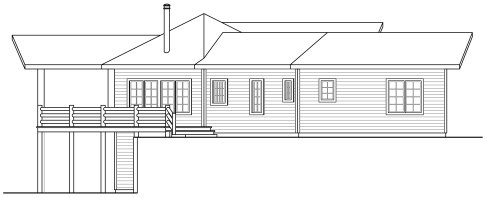 Left Elevation for House Plan #346501