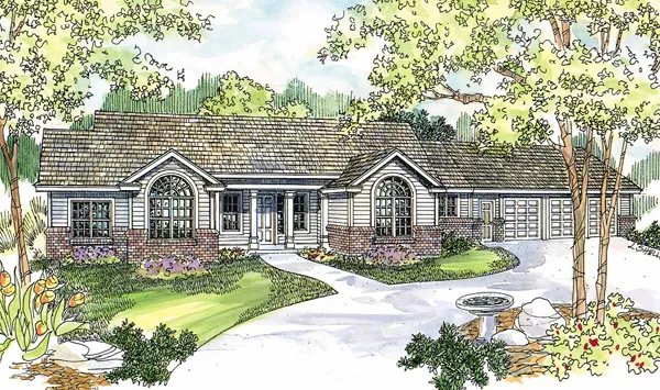 Full Rendering for House Plan #348403