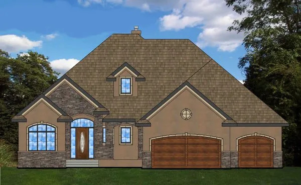 Full Rendering for House Plan #555212