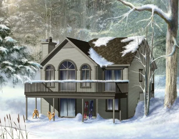 Full Rendering for House Plan #174100
