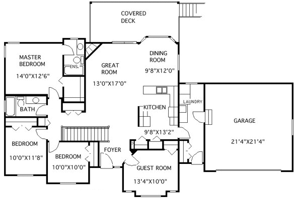 Main Floor Plan for House Plan #504361