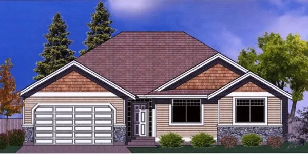 Full Rendering for House Plan #509081