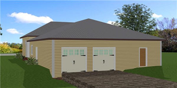 Rear Elevation for House Plan #439022