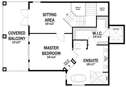 Second Floor Plan for House Plan #550992