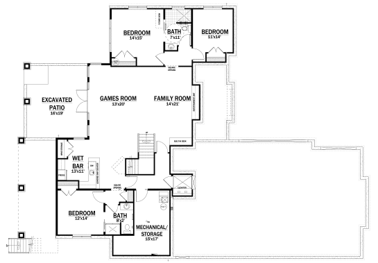 Basement Plan for House Plan #550992