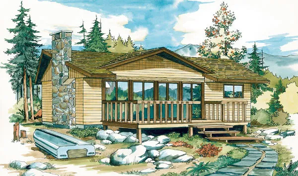 Full Rendering for House Plan #510889
