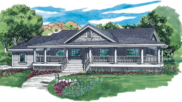 Full Rendering for House Plan #518751