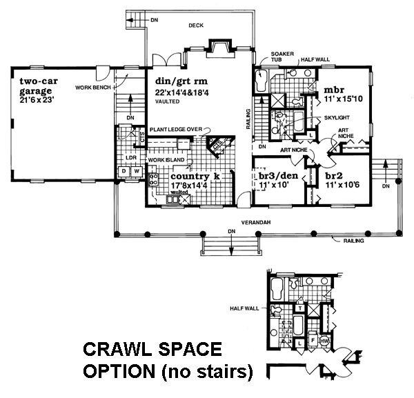 Main Floor Plan for House Plan #518751