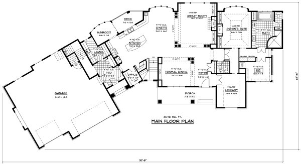Main Floor Plan for House Plan #280045