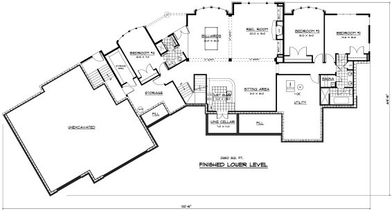 Basement Plan for House Plan #280045