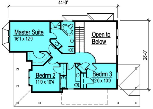 Second Floor Plan for House Plan #570501