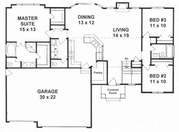 Main Floor Plan for House Plan #357251