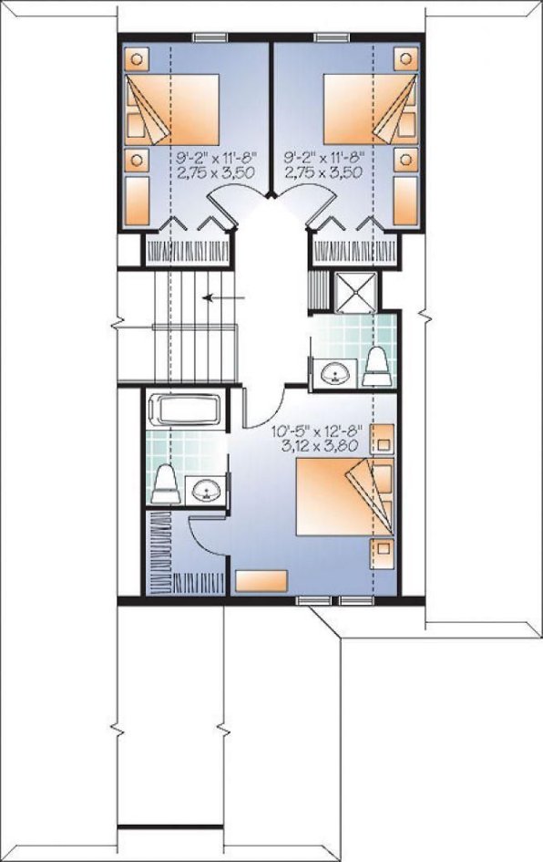 Second Floor Plan for House Plan #146191