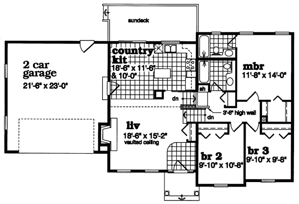 Main Floor Plan for House Plan #510452